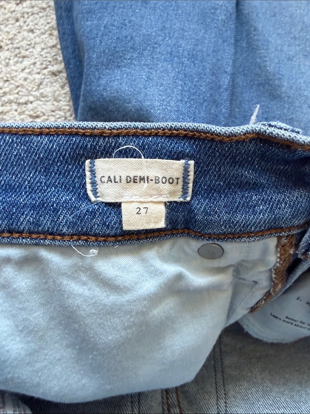 Madewell Blue High-Rise Flare Jeans with Frayed Hem - Picture 3 of 6